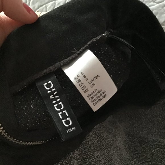 H&M Divided Black & White Skater Skirt Small - Picture 4 of 5